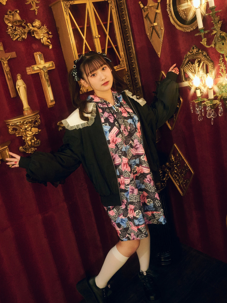 インゲボルグ♡リボン柄ブルゾン♡ファンシー♡レトロ♡古着♡レア♡