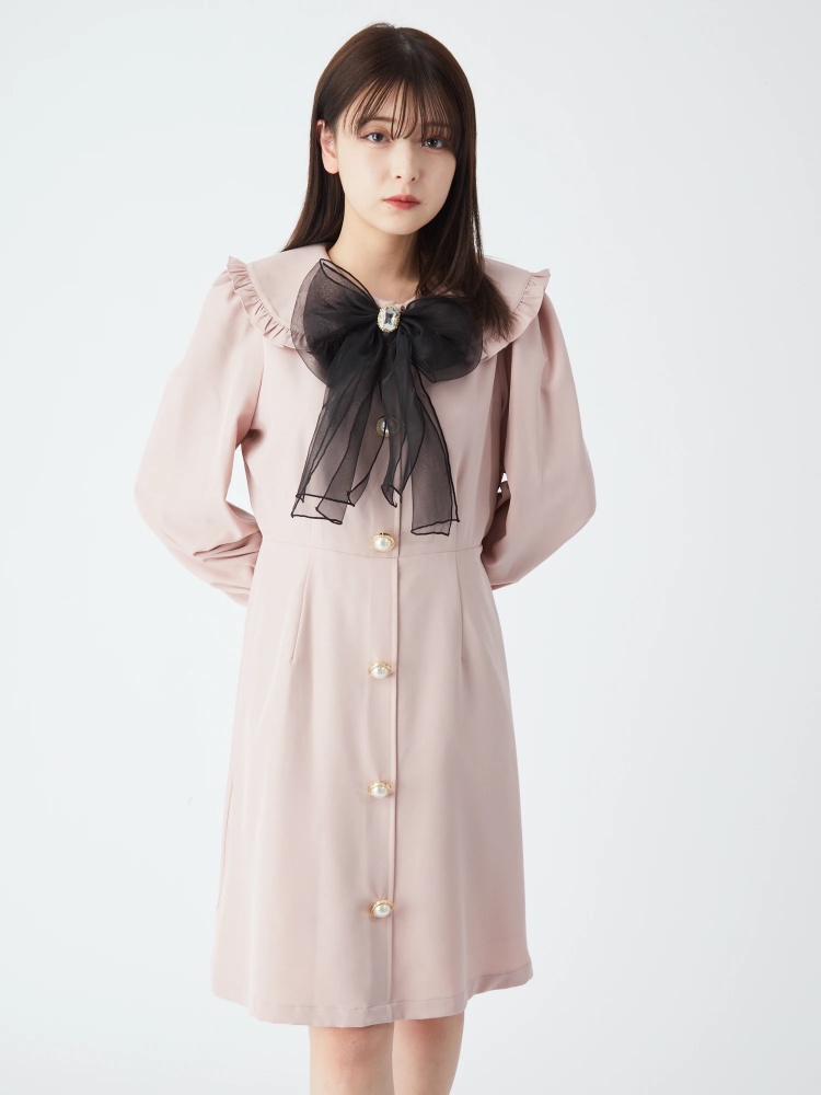 オーガンジーリボンワンピース - Ank Rouge(アンクルージュ)の  