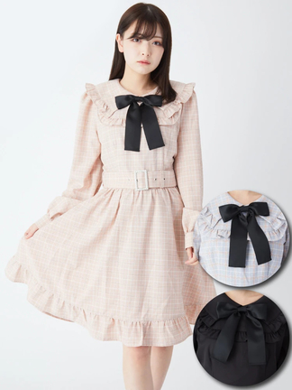【新品・タグ付き】ISABELLEBLANCHE イザベルブランシュ 黒 ワンピ セール】WEB限定カラーあり / プチハイヨークフリルギャザー
