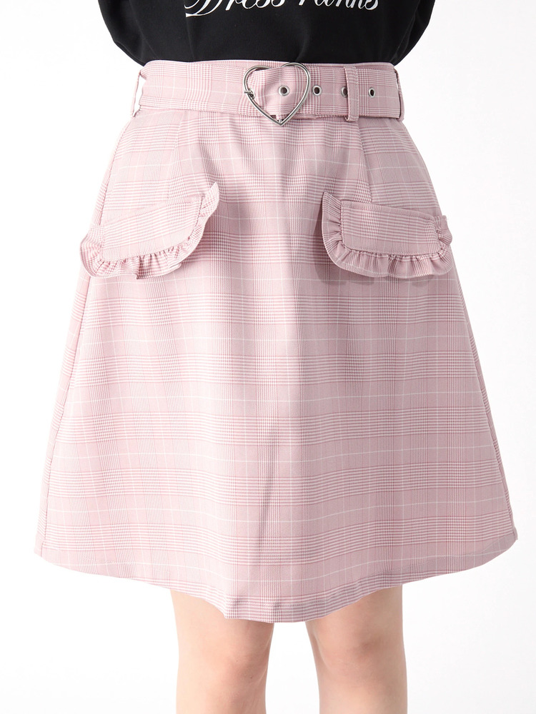 ハートバックル台形スカート - Ank Rouge(アンクルージュ)のスカート 