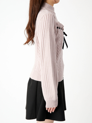 美品✨バーバリーブルーレーベル アンゴラ混 リブ×ケーブル ニットy2k リボン 美品✨バーバリーブルーレーベル アンゴラ混 リブ×ケーブル