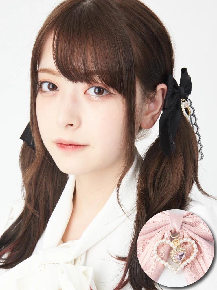 パールハートリボンバレッタ - Ank Rouge(アンクルージュ)の