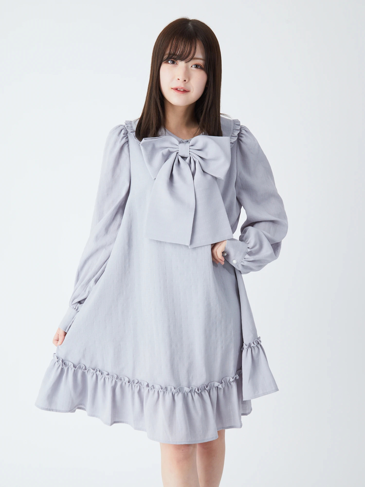 Aラインギャザーワンピース - Ank Rouge(アンクルージュ)の