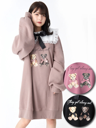 上品なファッション ツインベアプルオーバー Rouge(アンクルージュ)のTシャツ Ank - ワイン