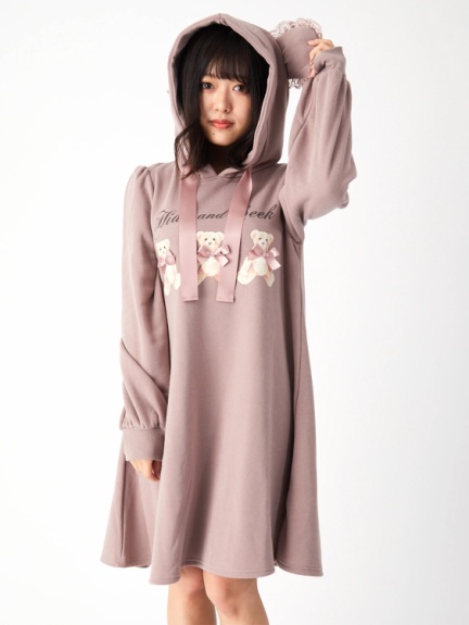 くまちゃんパーカーop Ank Rouge アンクルージュ のワンピース ファッション通販 Ailand アイランド