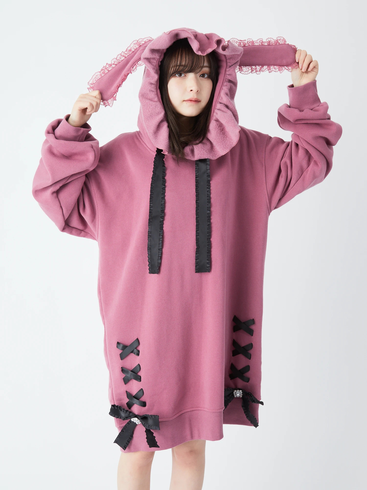アンクルージュ うさちゃんレ一スポンチョ(ピンク) うさちゃんいちごTe - Ank Rouge(アンクルージュ)のTシャツ
