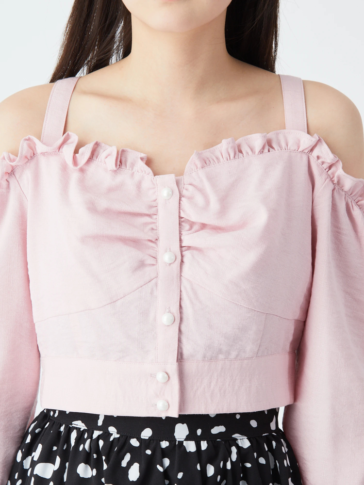andequalオフショルブラウス(pink) ALL – andequal
