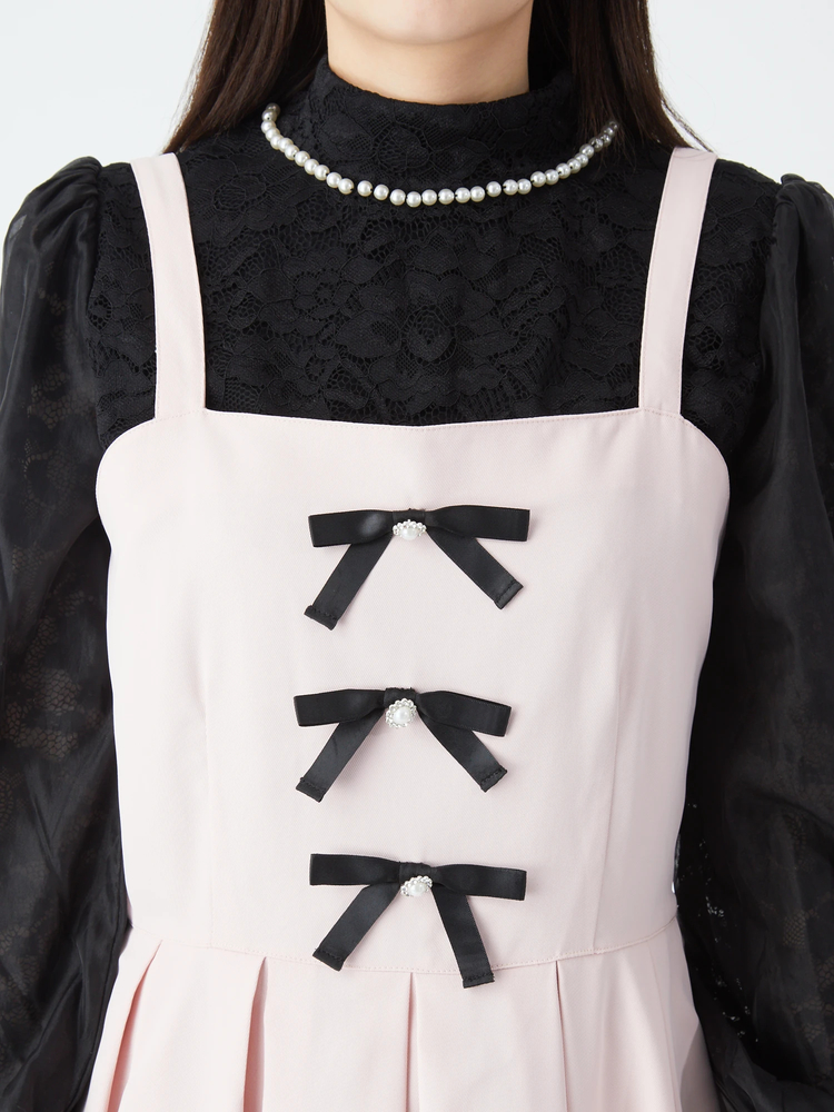 Ank Rouge ジャンスカ まとめ売り 量産型 ビジュー ビジューリボンJSK - Ank Rouge(アンクルージュ)のワンピース