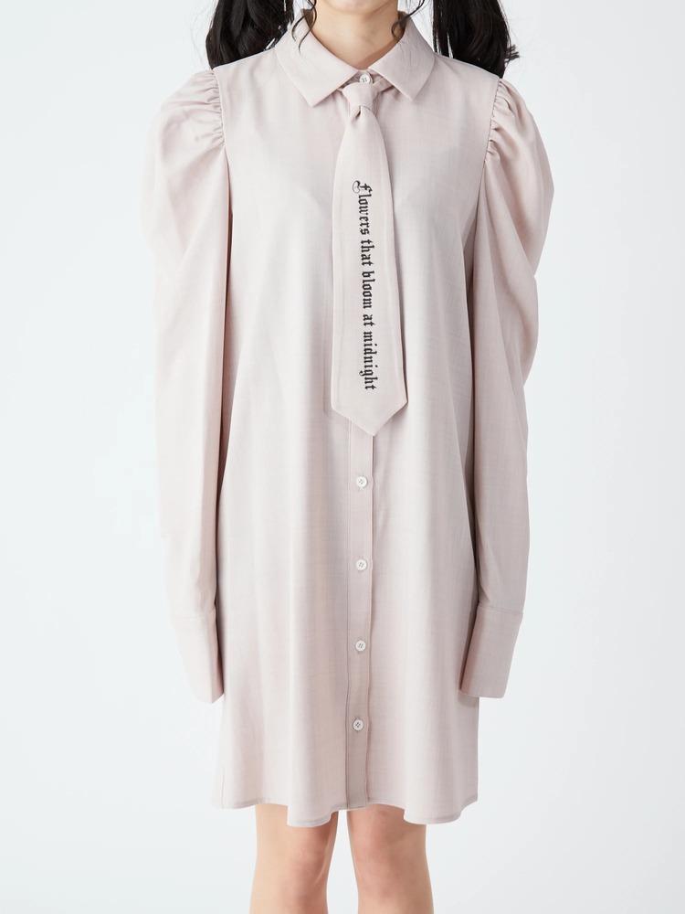 Americana ⿻ スリット ロング シャツワンピース ロゴ 白 ルーズ Americana ⿻ スリット ロング シャツワンピース ロゴ 白 ルーズ