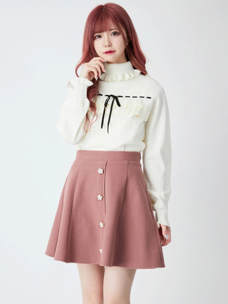 希少✨️ホルンボタン エルメス フレアスカート ウール 36 希少✨️ホルンボタン エルメス フレアスカート ウール 36