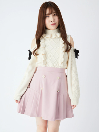 サイドスピンドルプリーツ切り替えSK - Ank Rouge(アンクルージュ)の