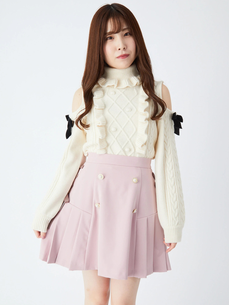 サイドスピンドルプリーツ切り替えSK - Ank Rouge(アンクルージュ)の