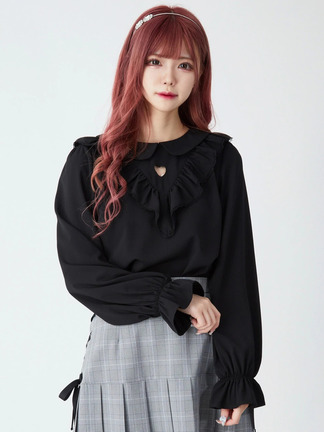 アンクルージュ　ハートくり抜きブラウス　BLACK Mサイズ ハートくりぬきブラウス - Ank Rouge(アンクルージュ)のTシャツ