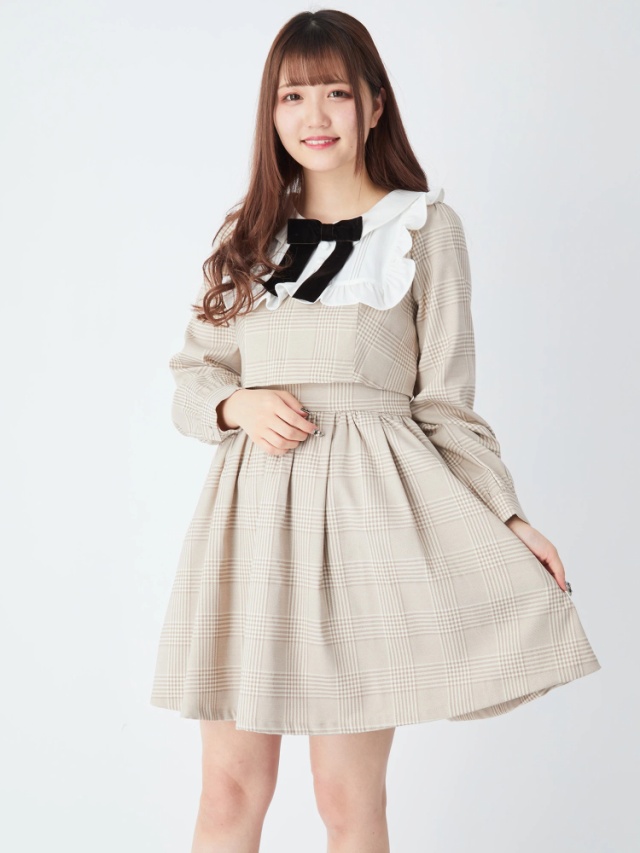 チェック柄ヨークフリルSET/UPワンピース - Ank Rouge(アンクルージュ  
