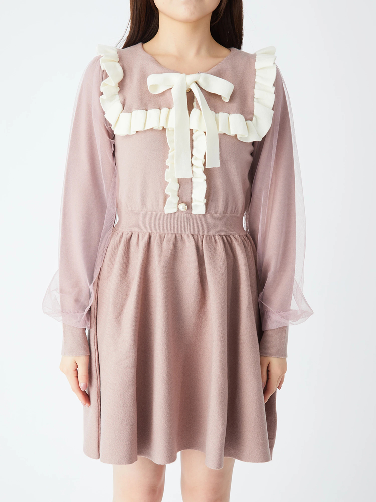 ♡Ank Rouge 明日カノ フリルプルオーバー スウェットワンピース♡ ♡Ank Rouge 明日カノ フリルプルオーバー スウェットワンピース