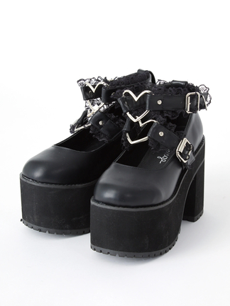 BABY ハートバックルシューズ エンジ L BABY ハートバックルシューズ