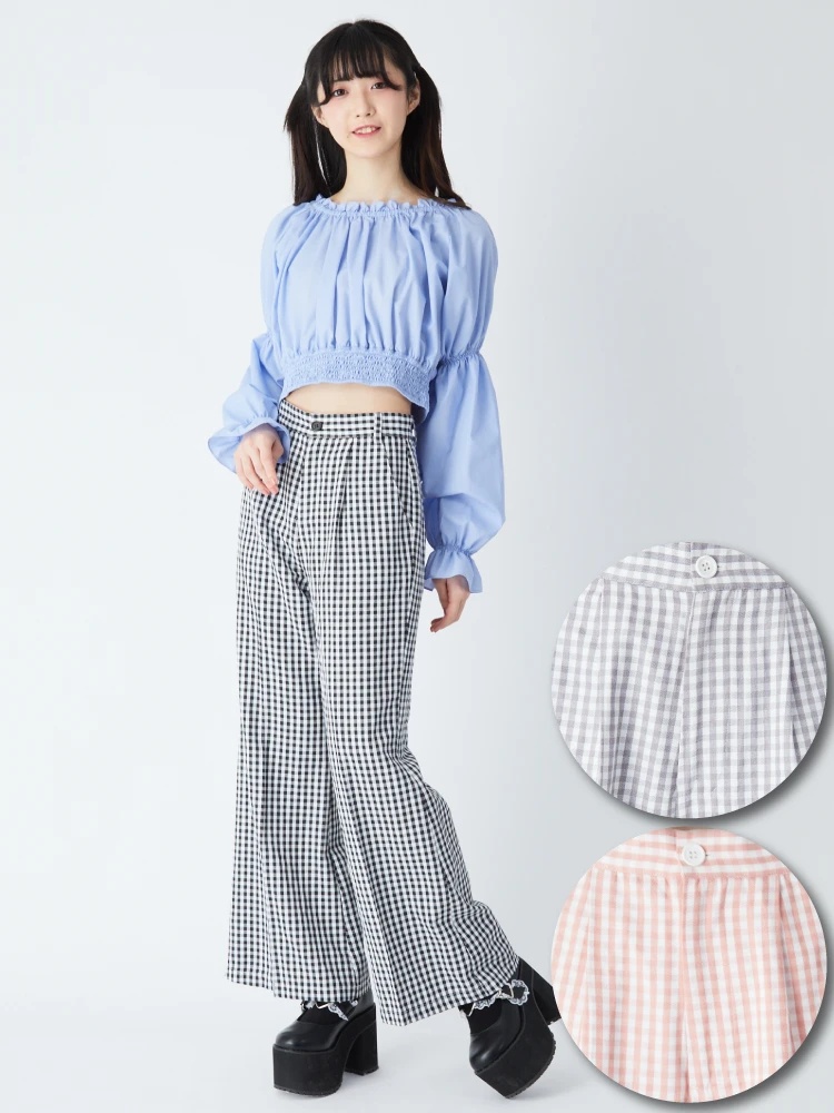 ギンガムスラックス - Ank Rouge(アンクルージュ)のパンツ  