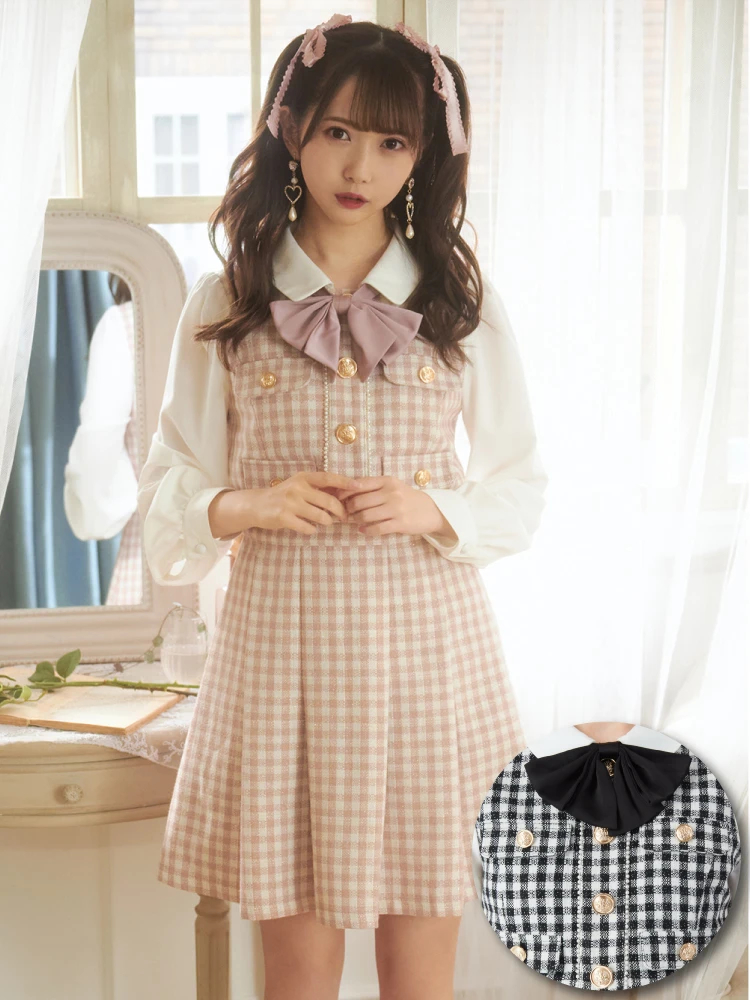 Ank Rouge ドーリーツイードワンピース ツイードドーリーSET/UPワンピース - Ank Rouge(アンクルージュ