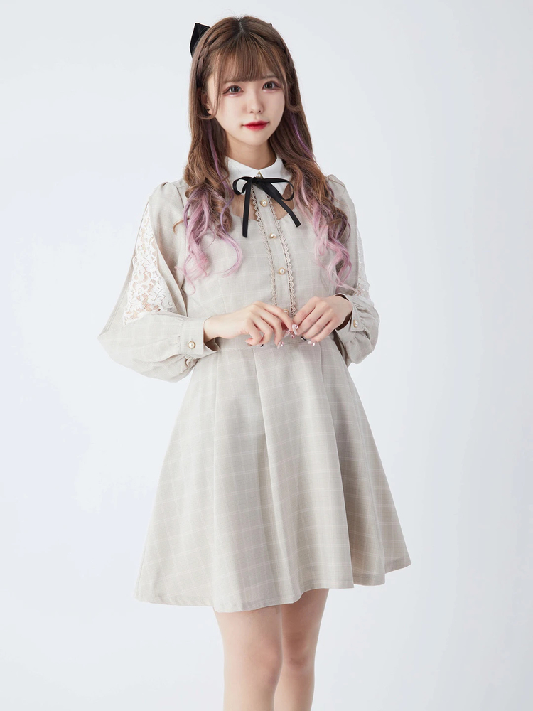 袖レース切り替えSET/UPワンピース - Ank Rouge(アンクルージュ