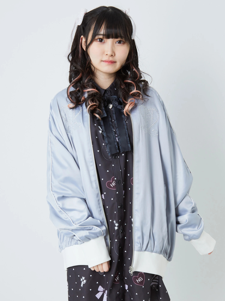 パールハート刺繍スカジャン - Ank Rouge(アンクルージュ)の