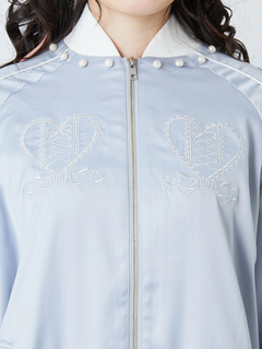 パールハート刺繍スカジャン