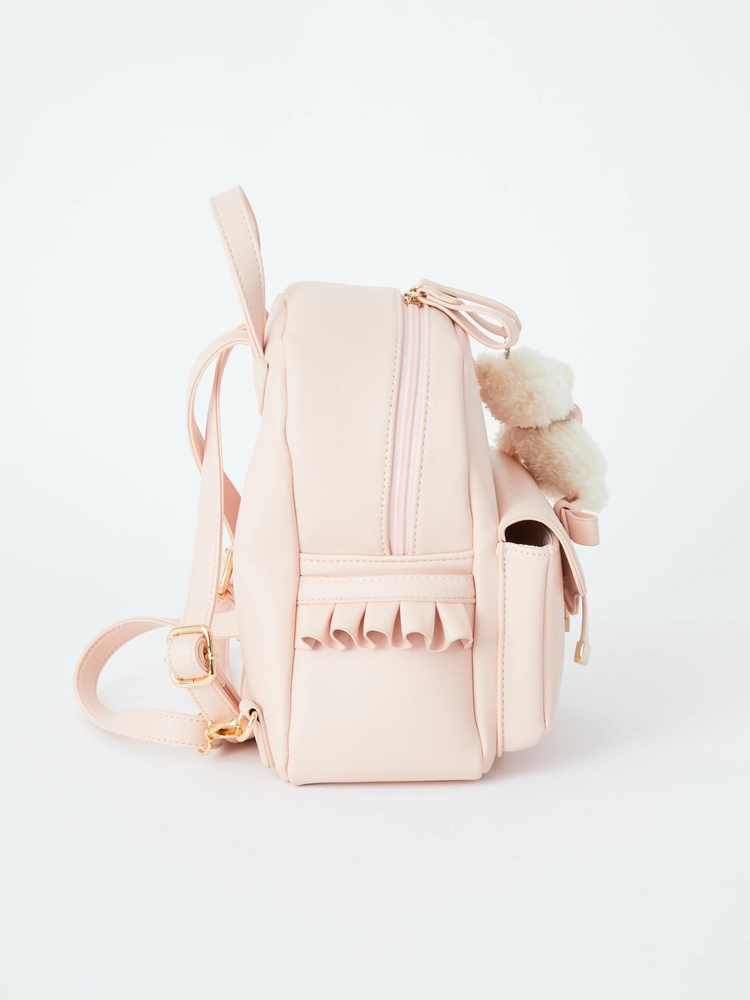 【9/27まであーちゃん】アップルレザー ホワイトリュック スクエアバッグ 可愛い リュックサック レディース PUレザー