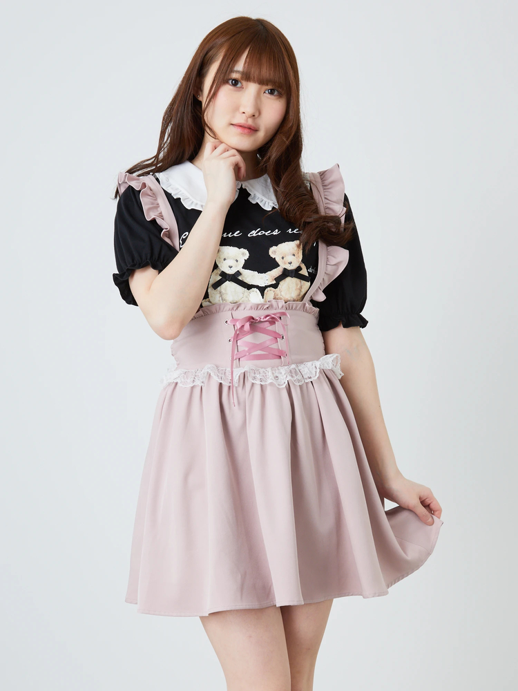 Ank Rouge コルセットティアードJSK ブラック コルセットJSK - Ank Rouge(アンクルージュ)のワンピース