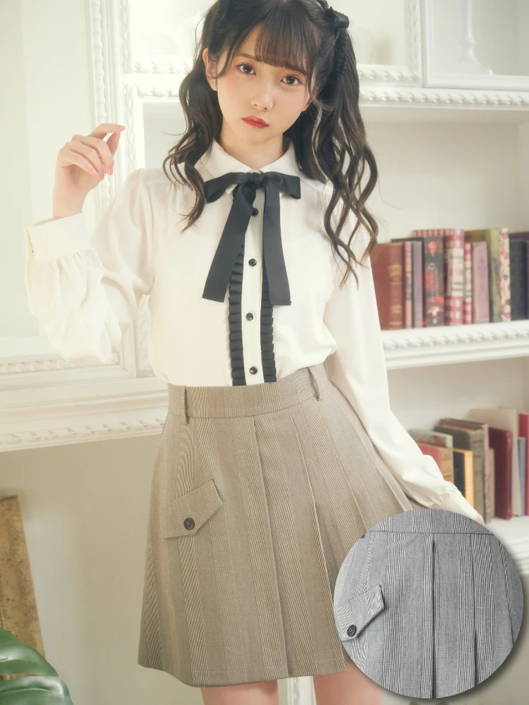 新品】MAISON FLANEUR 赤 プリーツスカート M