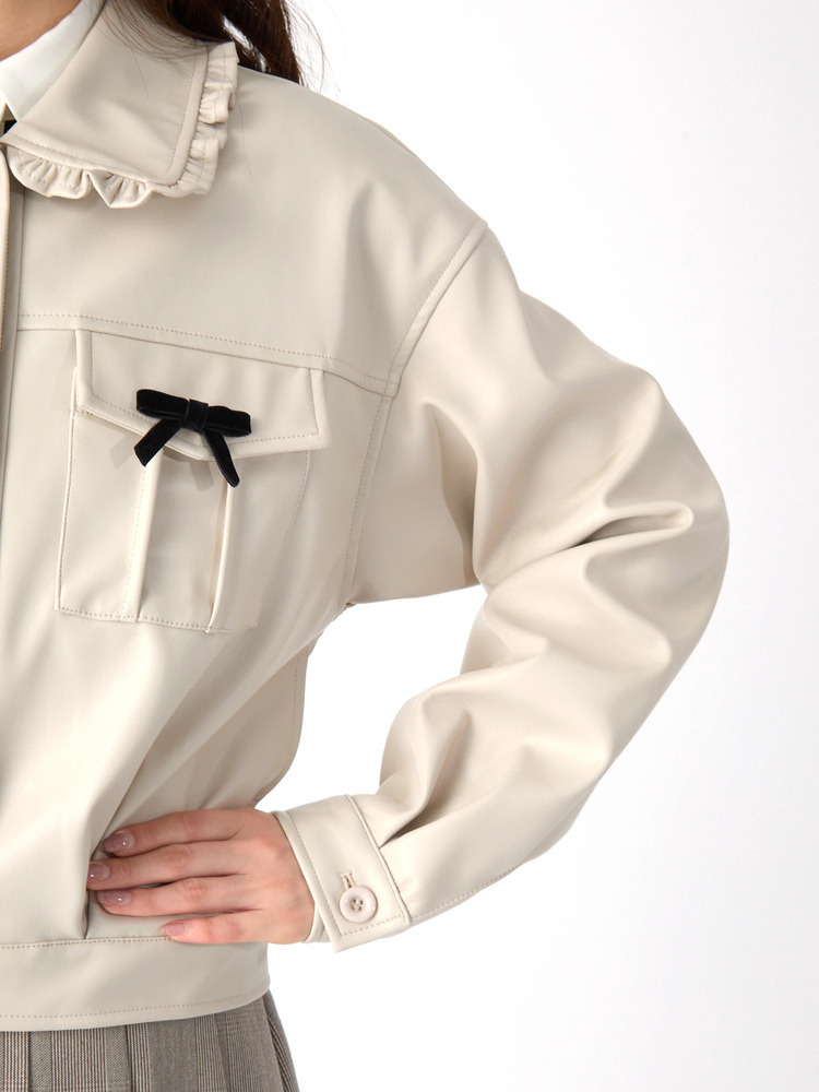 BACKスピンドル合皮ブルゾン - Ank Rouge(アンクルージュ)のブルゾン