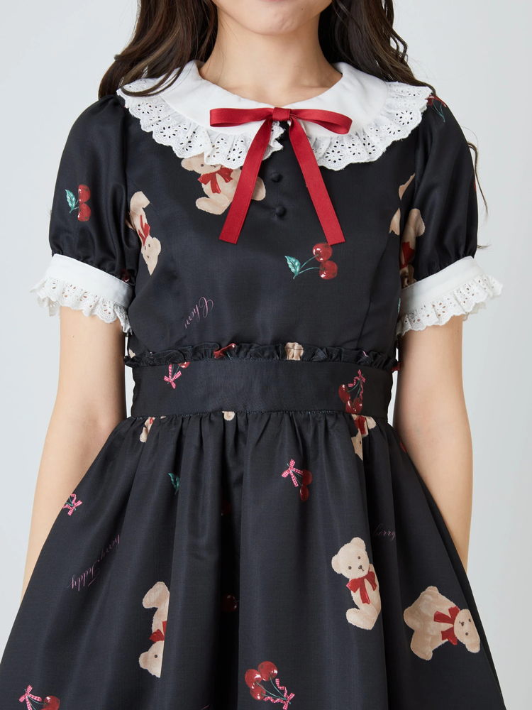 今年人気のブランド品や CherryTeddyパフワンピース - Ank Rouge(アンクルージュ)の ワンピース