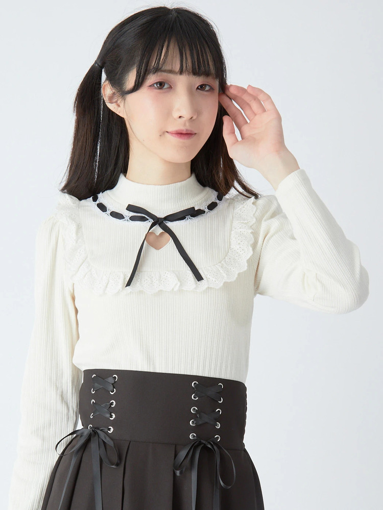ハート開きTOPS - Ank Rouge(アンクルージュ)のTシャツ