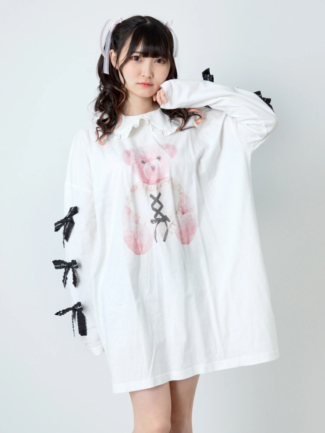 くまちゃんロンTe - Ank Rouge(アンクルージュ)のTシャツ・カットソー 