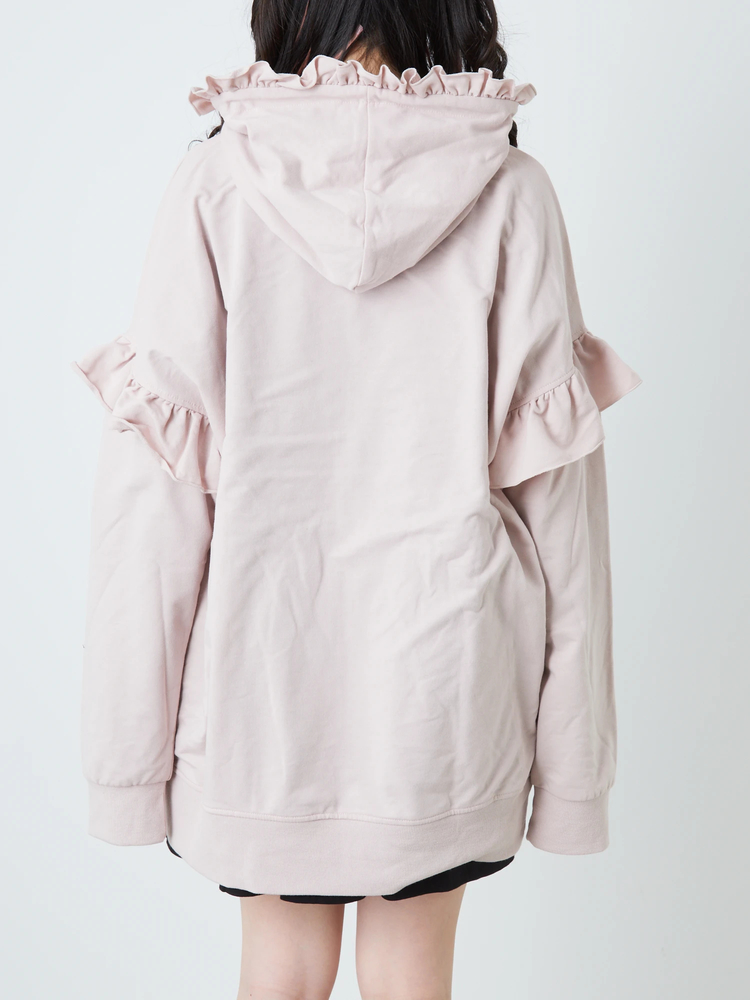 リボン付きフリルパーカー - Ank Rouge(アンクルージュ)のパーカ