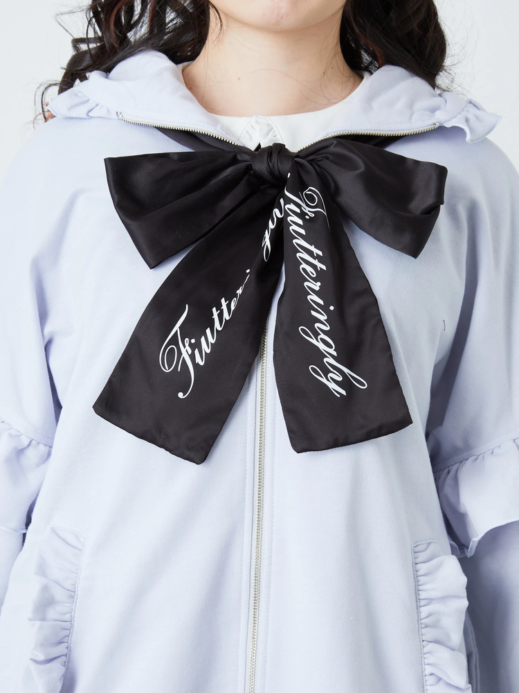 リボン付きフリルパーカー - Ank Rouge(アンクルージュ)のパーカ