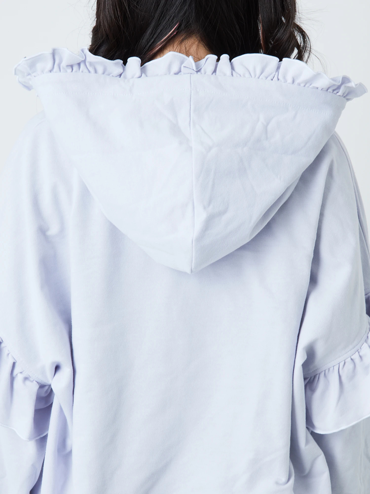 リボン付きフリルパーカー - Ank Rouge(アンクルージュ)のパーカ