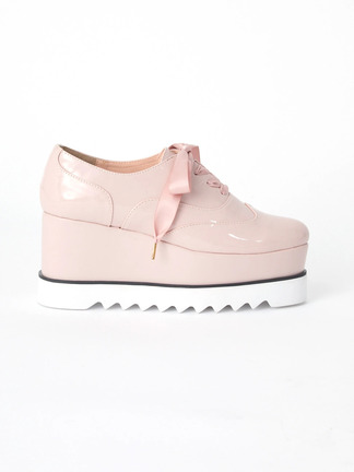 リボンレースアップ厚底シューズ - Ank Rouge(アンクルージュ)の