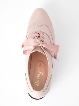 リボンレースアップ厚底シューズ - Ank Rouge(アンクルージュ)の