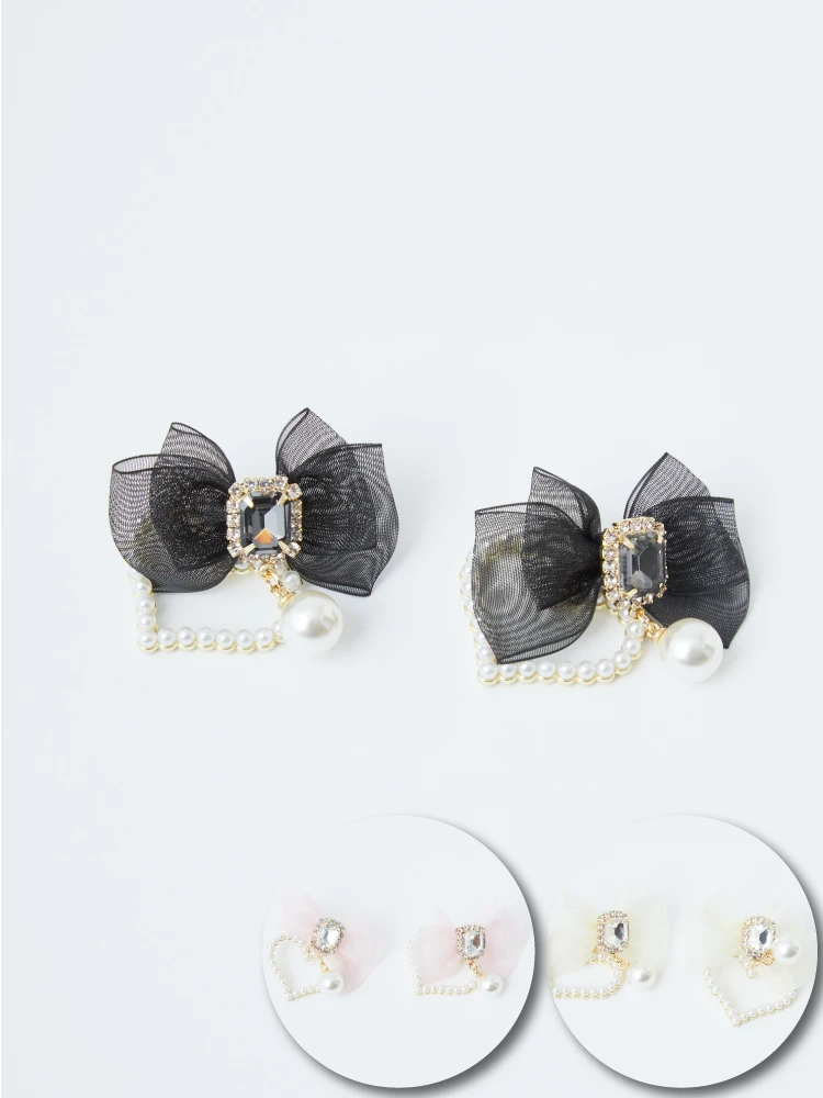 シフォンリボンピアス - Ank Rouge(アンクルージュ)のピアス