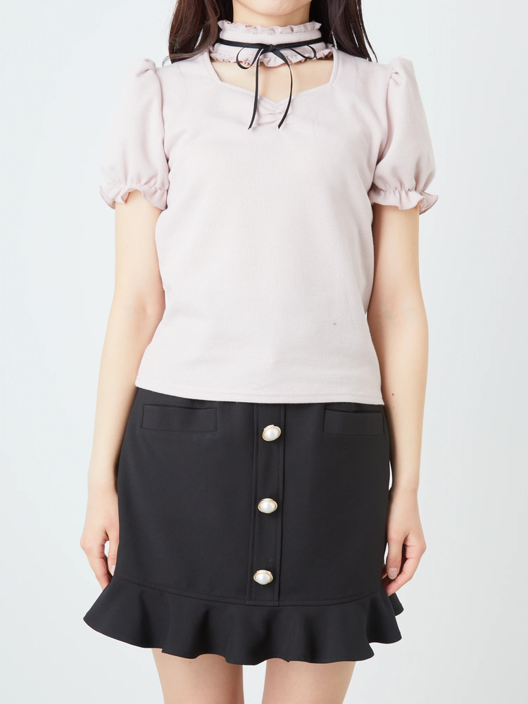 チョーカーネックパフTOPS - Ank Rouge(アンクルージュ)のT