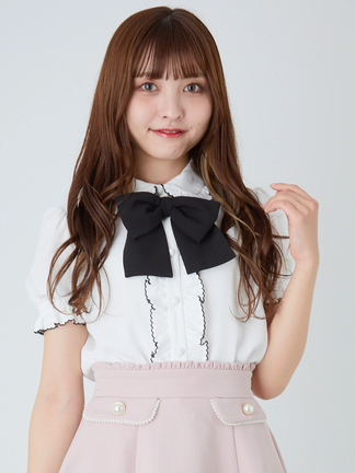 ピコフリルリボンブラウス - Ank Rouge(アンクルージュ)のシャツ