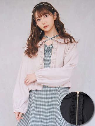 フリル衿コンパクトブルゾン - Ank Rouge(アンクルージュ)のブルゾン