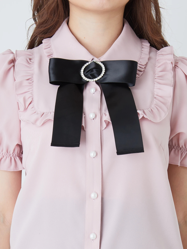 バックルリボンブラウス - Ank Rouge(アンクルージュ)のシャツ