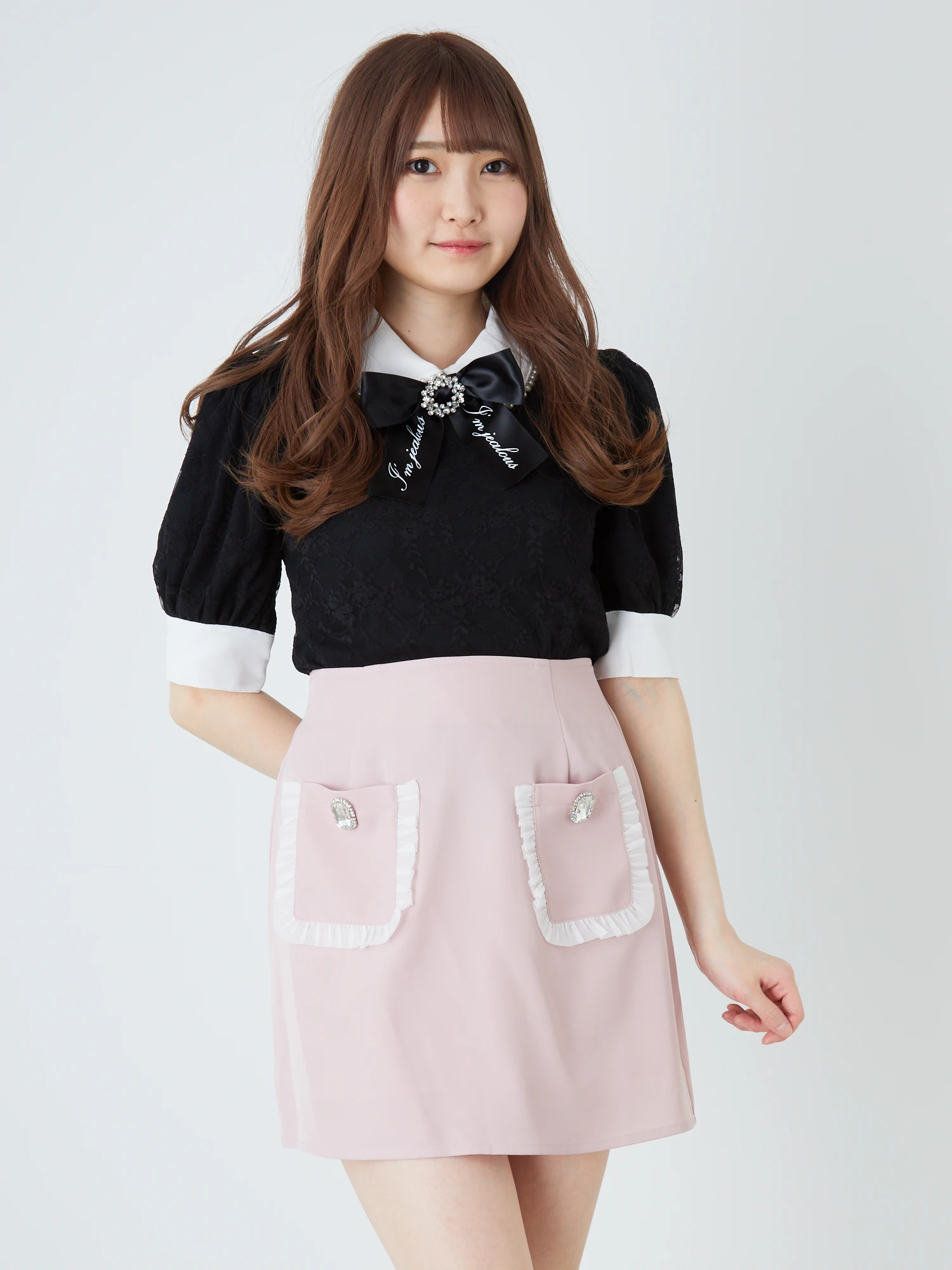 ビジュー台形SK - Ank Rouge(アンクルージュ)のスカート｜ファッション