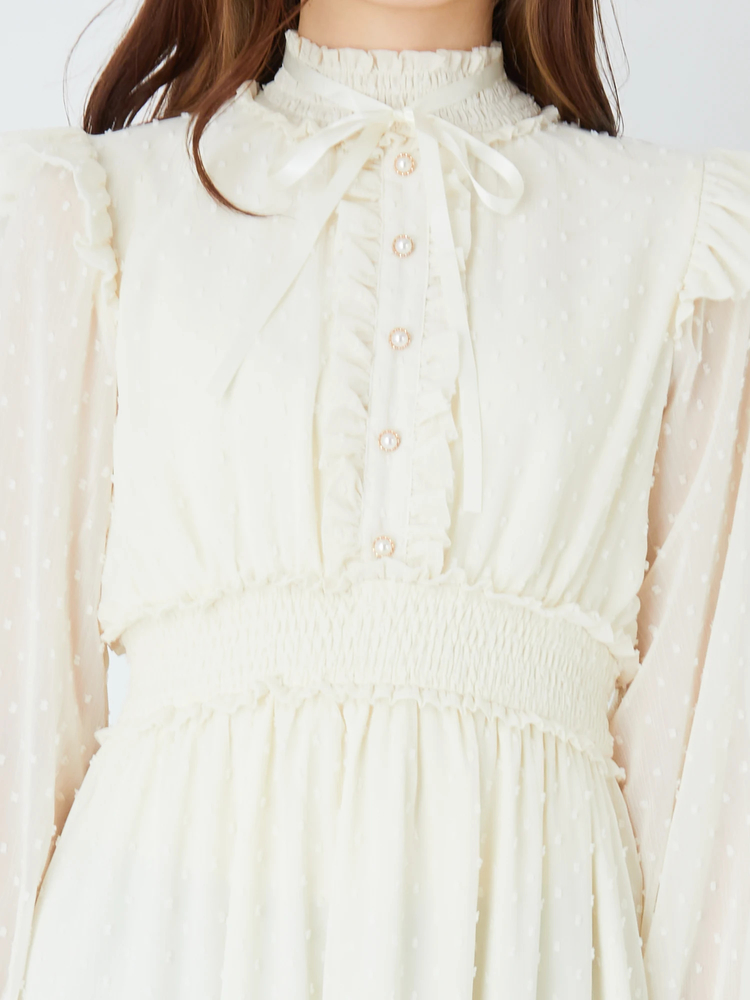 アドーア　シフォンロングワンピース ドビーシフォンロングワンピース - Ank Rouge(アンクルージュ)の