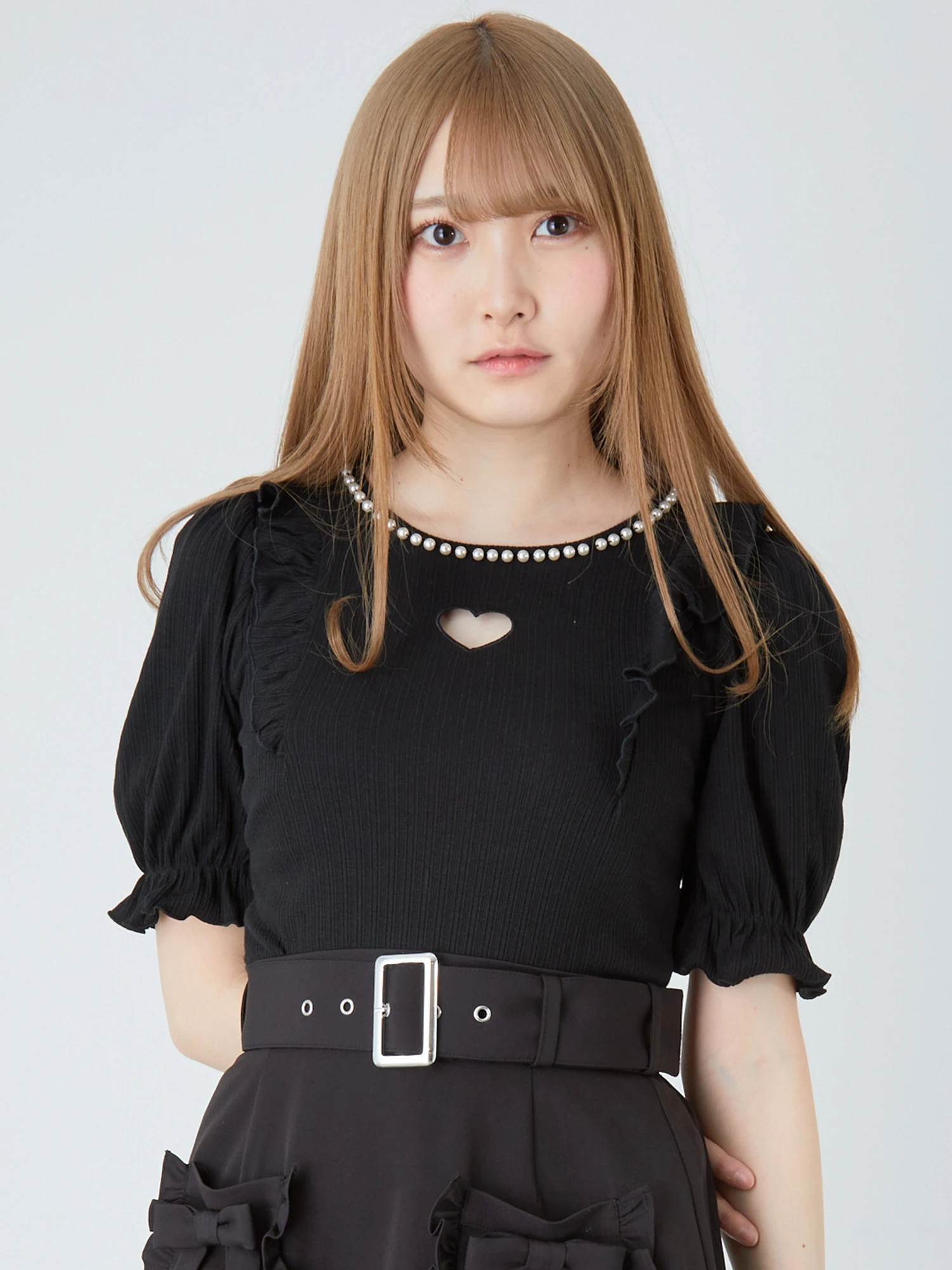 Ank Rouge フェザーキラキラテレコTOPS