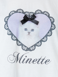 ハートねこプリントTe