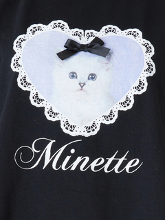 ハートねこプリントTe