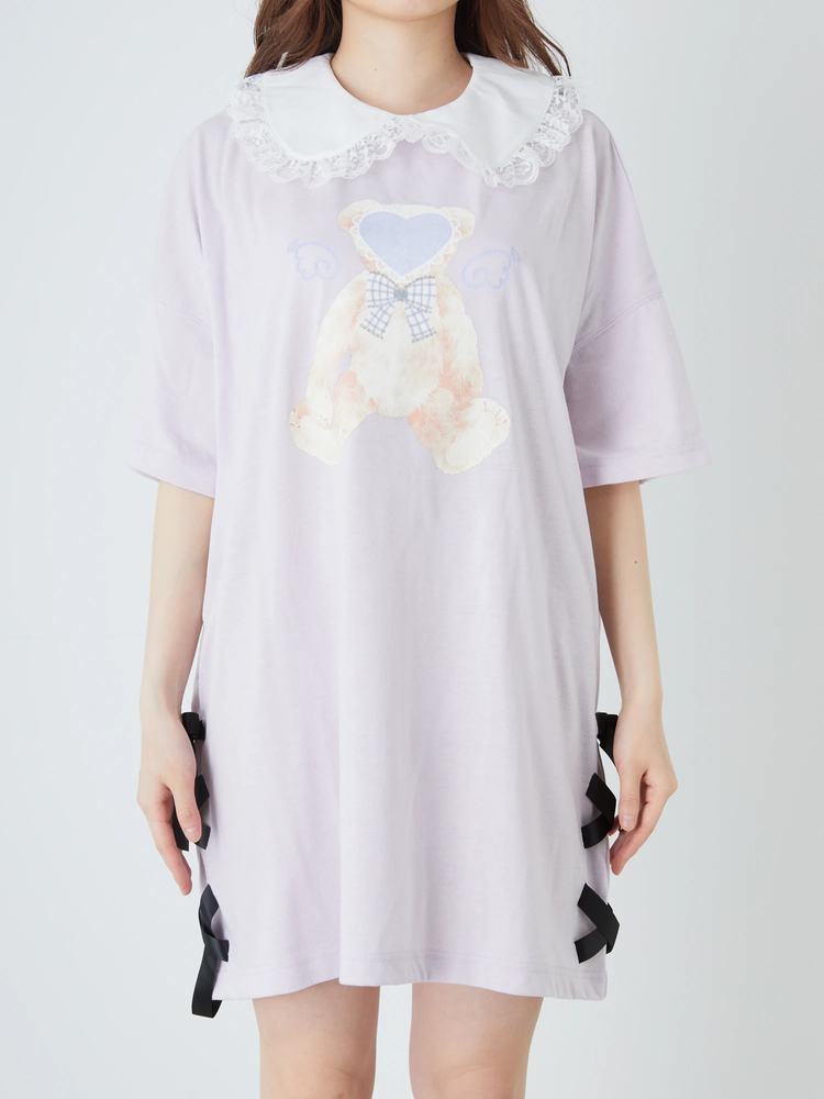 ハートくまプリントBigTe - Ank Rouge(アンクルージュ)のTシャツ