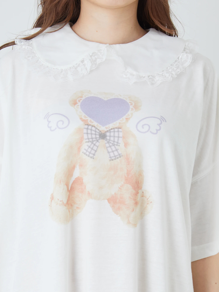 ハートくまプリントBigTe - Ank Rouge(アンクルージュ)のTシャツ