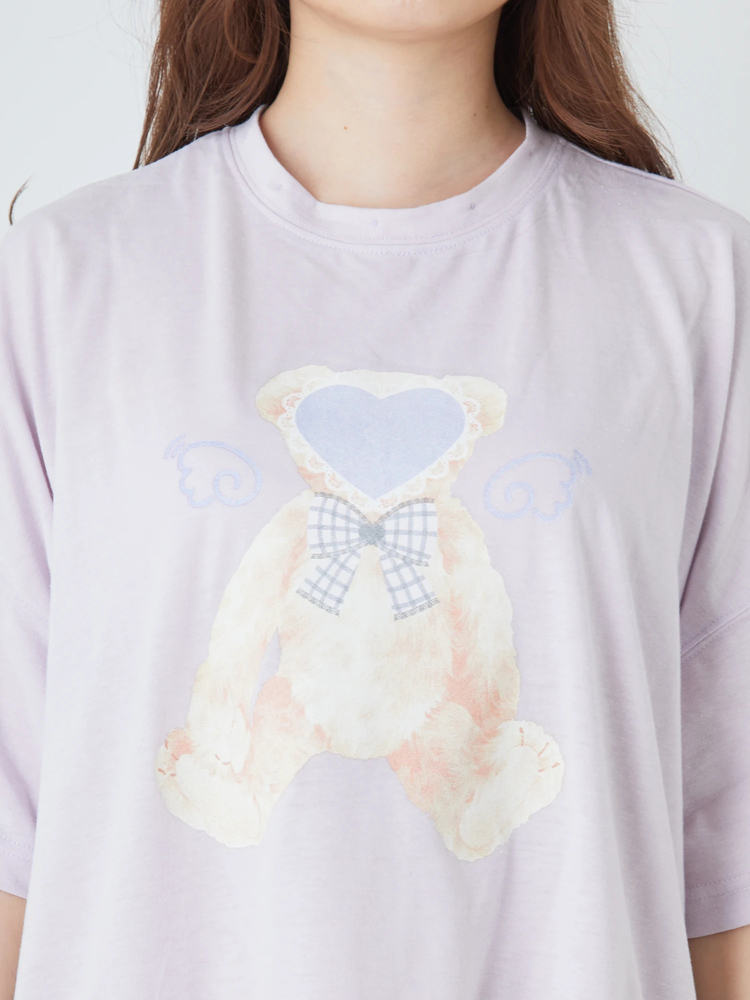 ハートくまプリントBigTe - Ank Rouge(アンクルージュ)のTシャツ